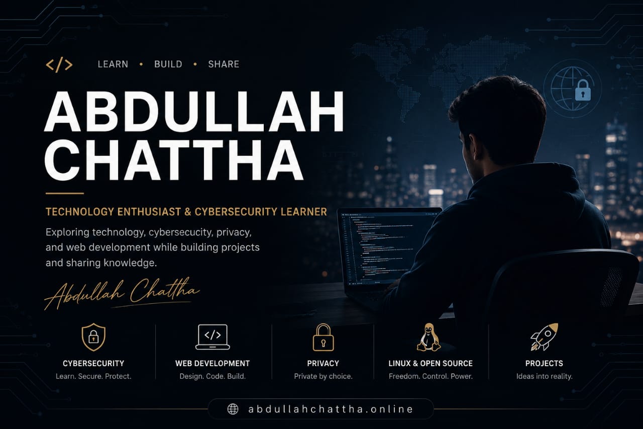 About Abdullah Chattha: My Journey in Technology, Cybersecurity, and Building on the Web